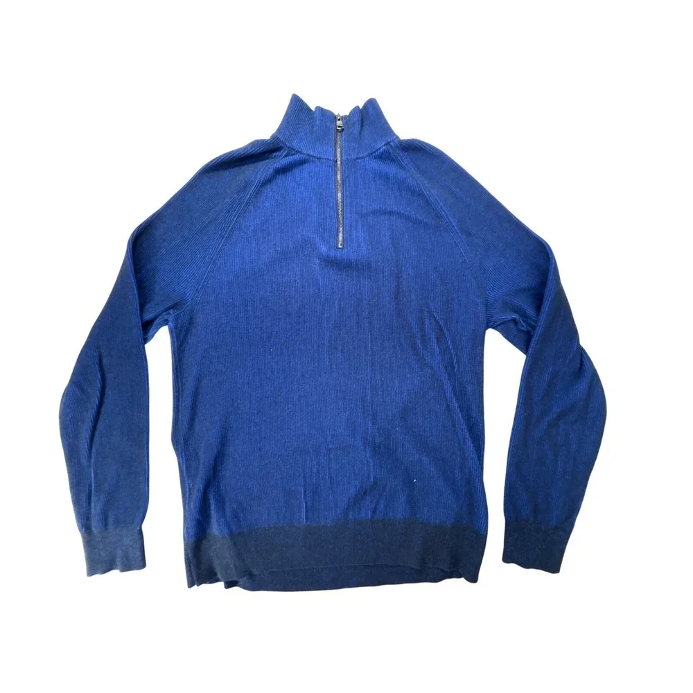 Banana Republic sweater Men's size Medium blue quarter-zip pullover